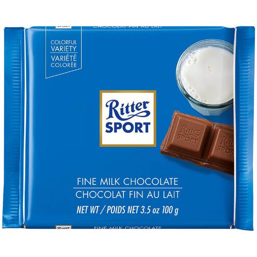 RITTER SPORT FINE MILK CHOCOLATE 100G