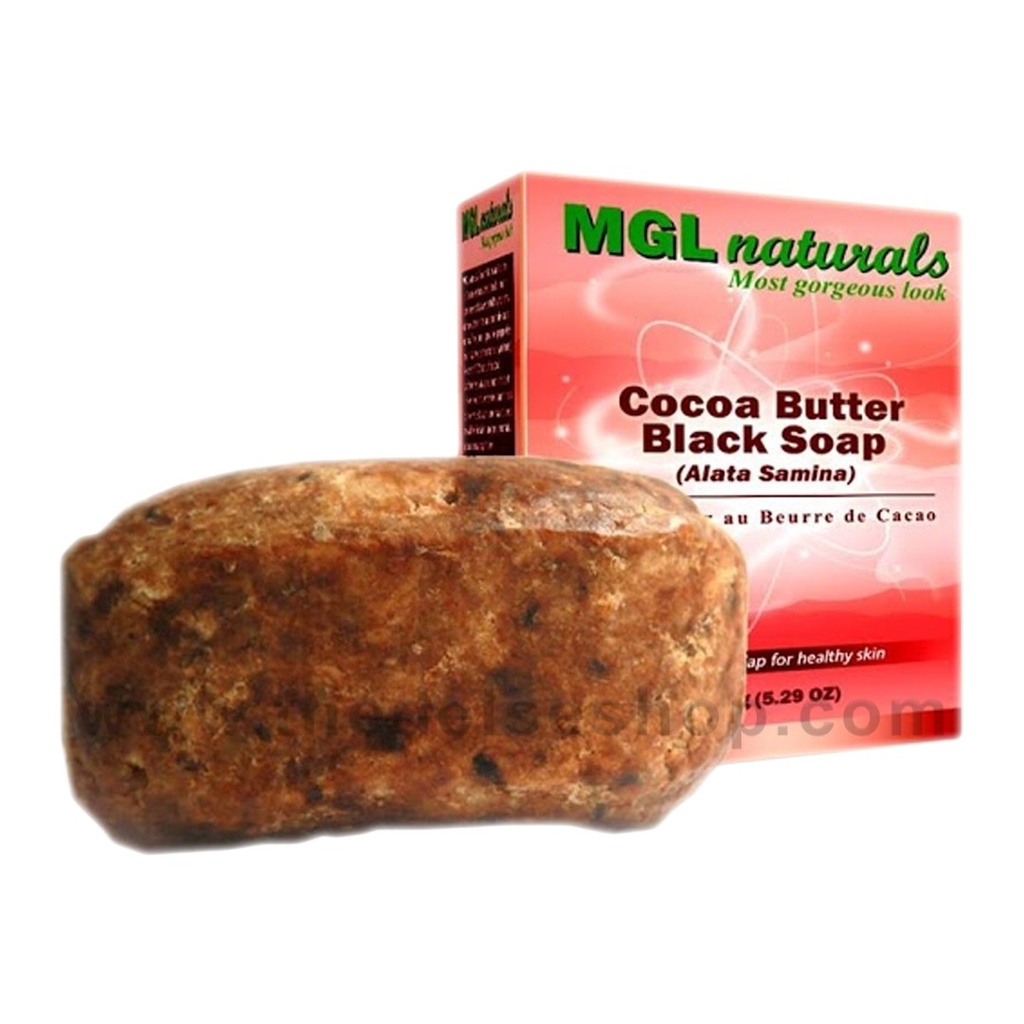 MGL NATURALS COCOA BUTTER BLACK SOAP 150G