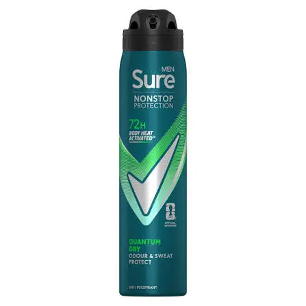 SURE DEO SPRAY FOR MEN QUANTUM DRY 250ML