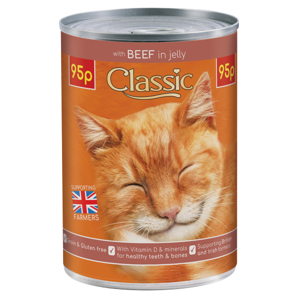 CLASSIC CAT FOOD BEEF IN JELLY 400G