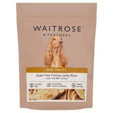 WAITROSE DOG GRAIN FREE CHICKEN JERKY BITES 80% 70G