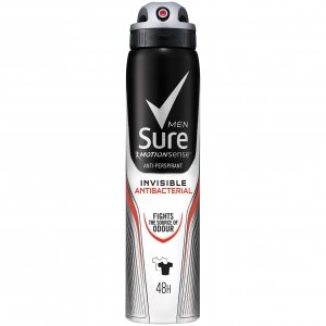 SURE DEO SPRAY ANTIBACTERIAL BLACK & WHITE 250ML