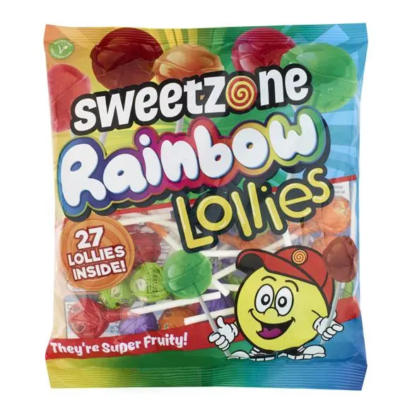 SWEET ZONE RAINBOW LOLLIES 162G
