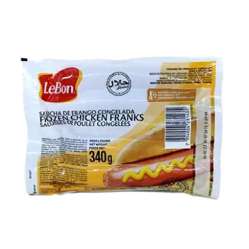 LEBON FROZEN CHICKEN FRANKS 340G
