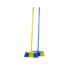 COLOURED SWEEPING  BRUSH WITH METAL STICK