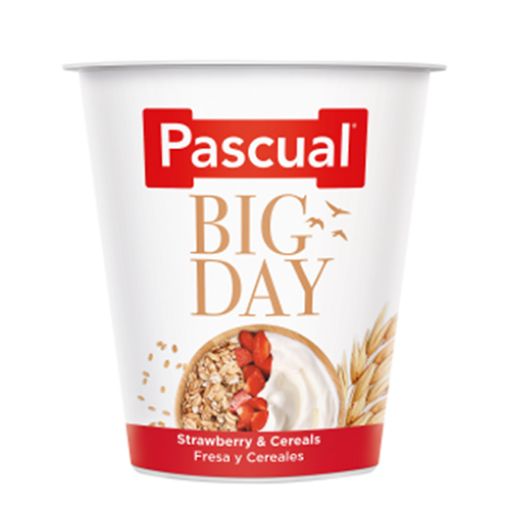 PASCUAL BIG DAY YOGURT STRAWBERRY &CEREALS 125G X 4