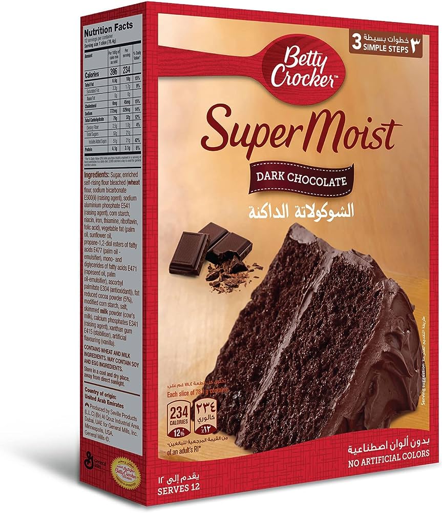 BETTY CROCKER DARK CHOCOLATE CAKE MIX 500G