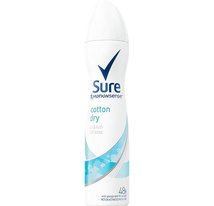 SURE DEO SPRAY COTTON DRY 250ML