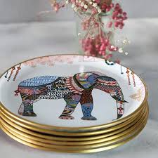 GLORE ELEPHANT CERAMIC PLATE 28 CM