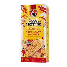 BAKERS GOOD MORNING BREAKFAST BISCUIT MIXED BERRIES 300G