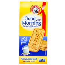 BAKERS GOOD MORNING BREAKFAST BISCUIT MILK & CEREALS 300G
