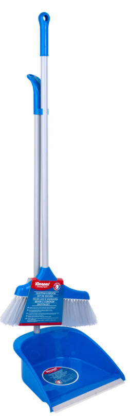 DUSTPAN & BROOM/METAL HANDLE 75CM AF-227