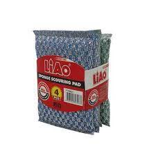 LIAO SPONGE SCOURING PAD 4PCS AF-186