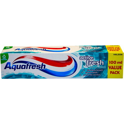 AQUAFRESH ACTIVE FRESH TOOTH PASTE 100ML