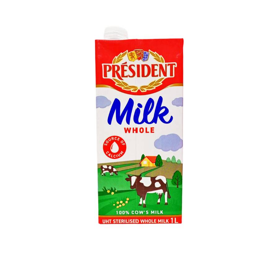 PRESIDENT WHOLE MILK 1LT