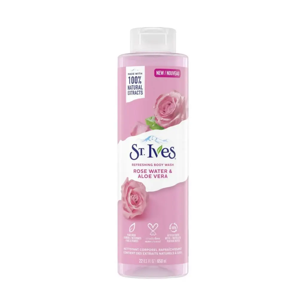 ST IVES ROSE WATER & ALOE VERA BODY WASH 700ML