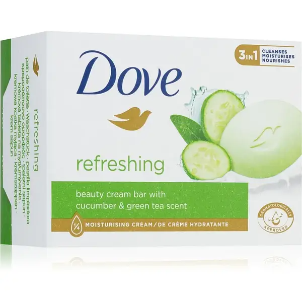 DOVE BEAUTY CREAM BAR SOAP WITH CUCUMBER 90G