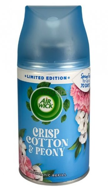 AIRWICK REFILL CRISP COTTON & PEONY 250ML