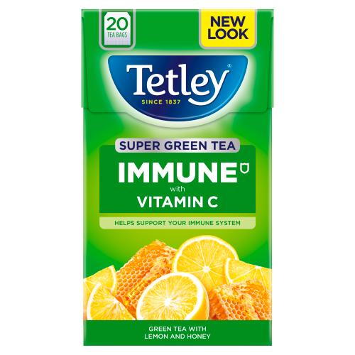 TETLEY SUPER GREEN TEA IMMMUNE WITH VITAMIN C 40G