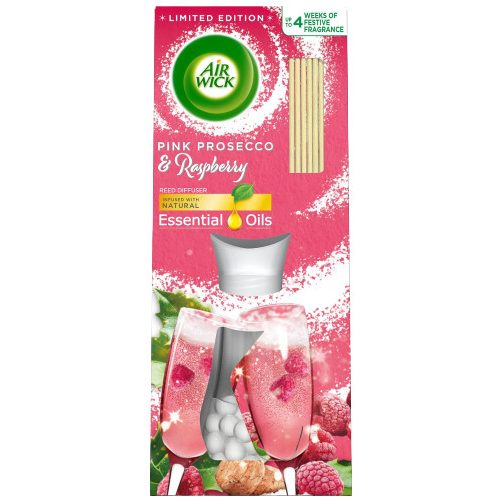 AIRWICK REED DIFFUSER PINK PROSECCO & RASPBERRY 25ML