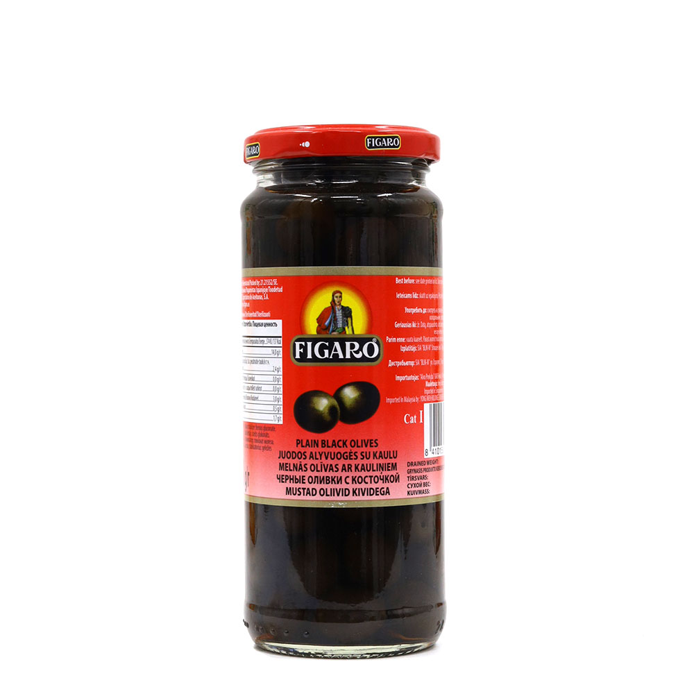 FIGARO PLAIN BLACK OLIVES 340G