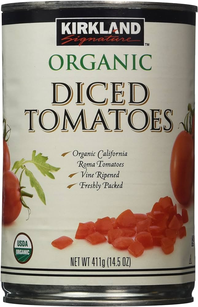 KIRKLAND ORGANIC DICED TOMATOES 411G