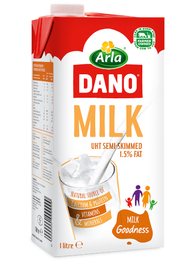 DANO MILK SEMI-SKIMMED 1L
