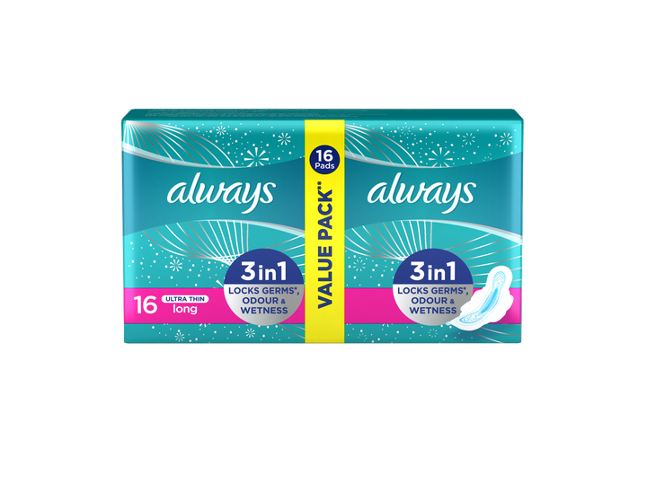 ALWAYS ULTRA THIN LONG 3 IN 1 16PADS