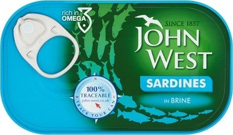 JOHN WEST SARDINES IN BRINE 120G
