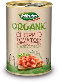 VALFRUTTA ORGANIC CHOPPED TOMATOES 400G