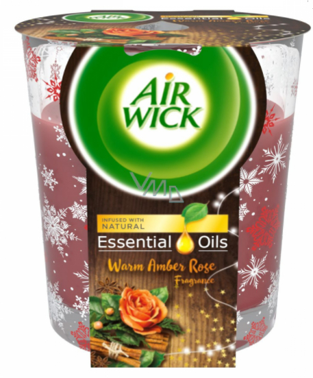 AIRWICK CANDLE WARM AMBER ROSE 105G