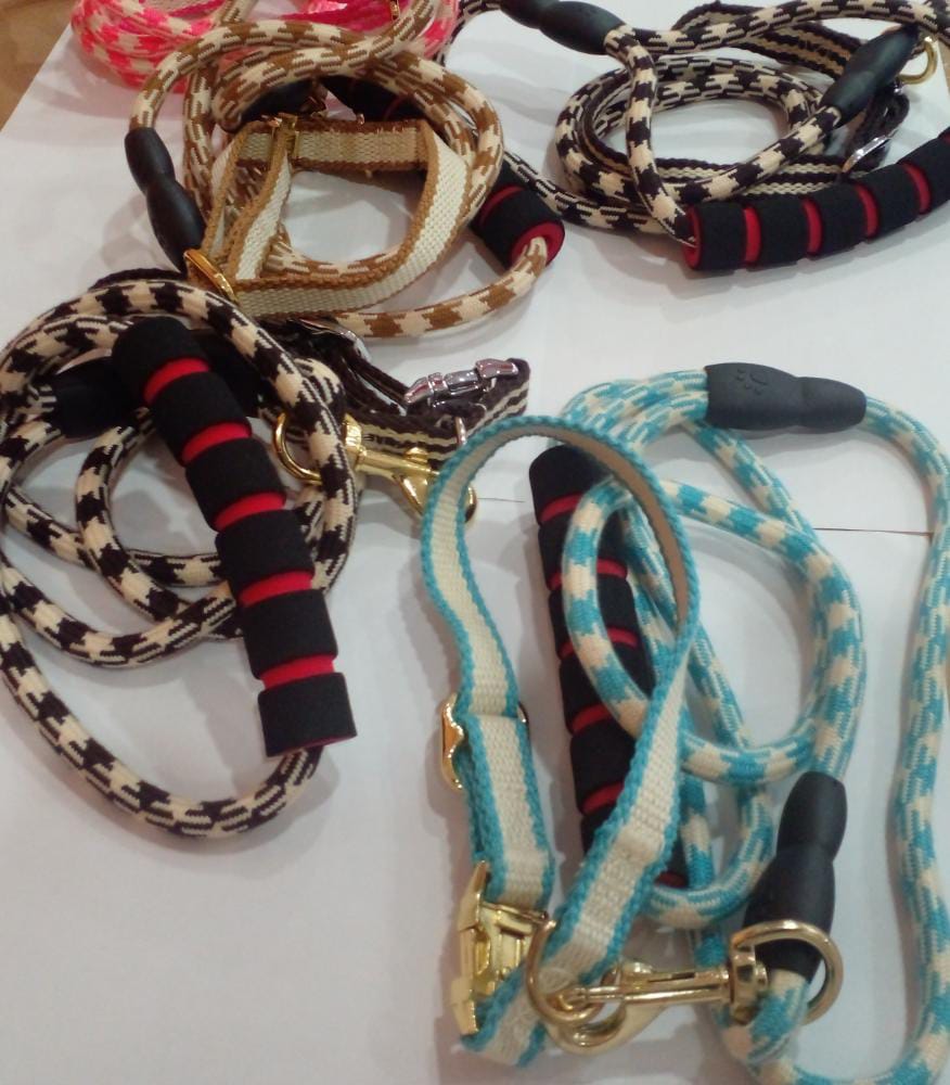 COLORED LEASH WITH NECK