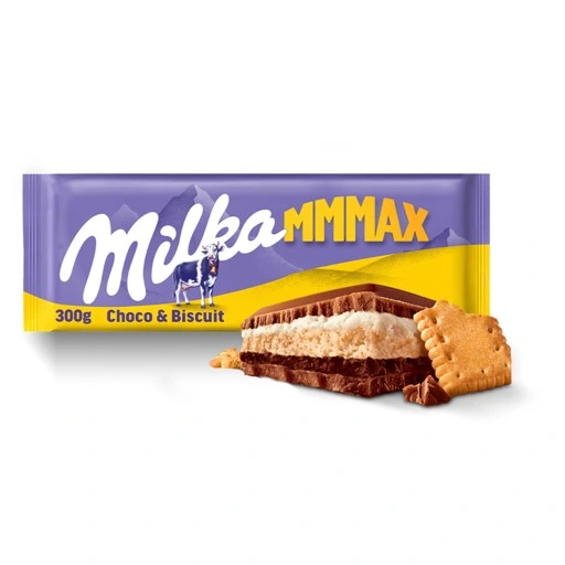 MILKA MMMAX CHOCOLATE & BISCUIT 300G