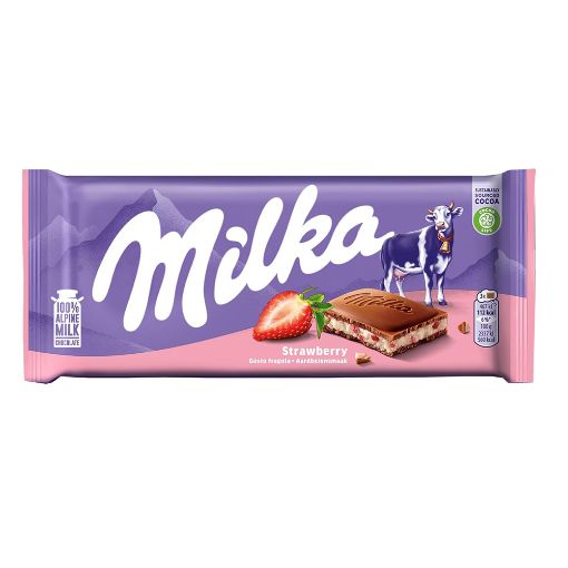 MILKA STRAWBERRY CHOCOLATE 100G