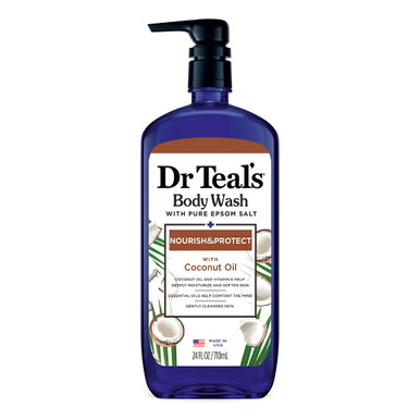 DR TEAL'S BODY WASH COCONUT OIL 710ML