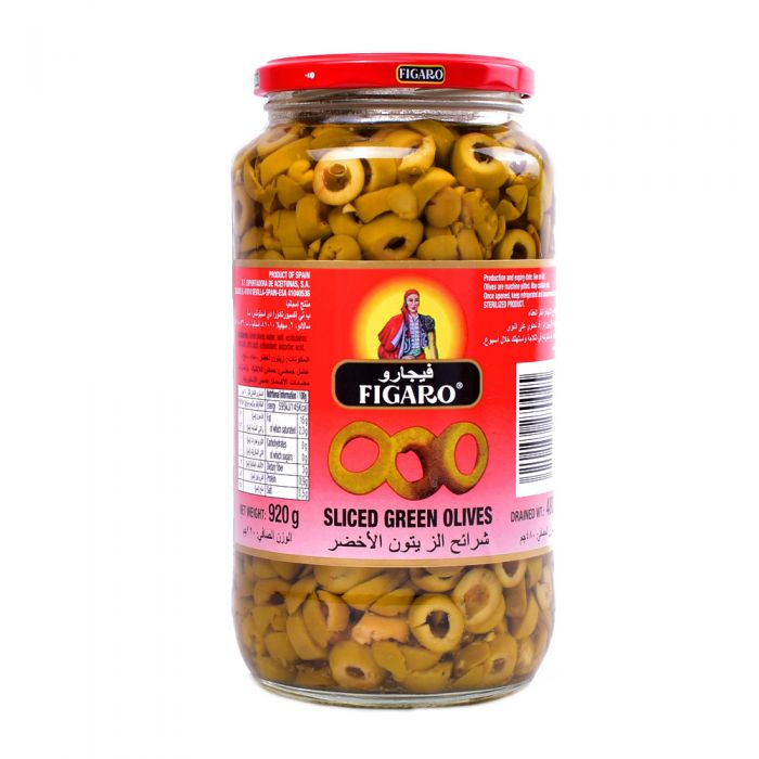 FIGARO SLICED GREEN OLIVES 480G