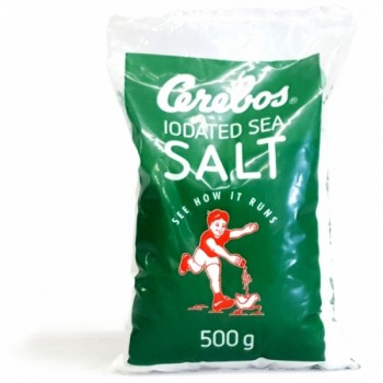 CEREBOS IODATED SEA SALT POUCH 500G