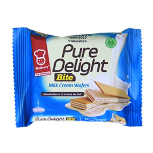 McBERRY PURE DELIGHT BITE MILK CREAM WAFERS 15G
