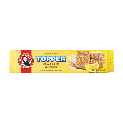 BAKERS TOPPER CREAM BISCUITS LEMON 125G
