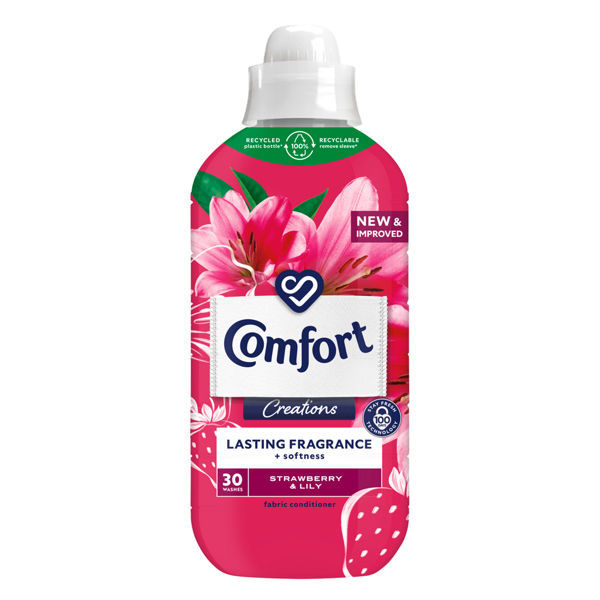 COMFORT STRAWBERRY & LILY FABRIC SOFTENER 900ML