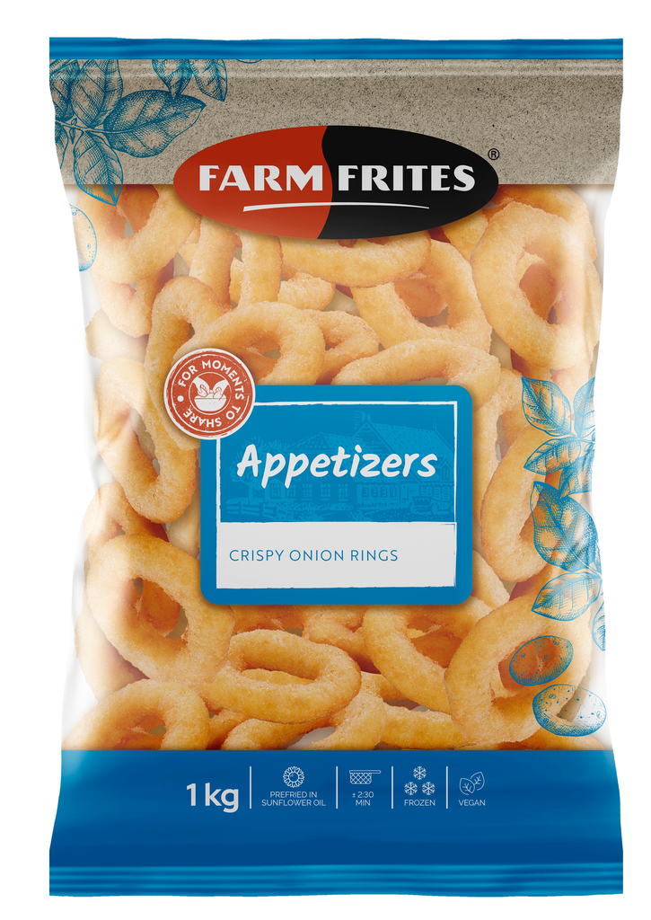 FROZEN FARM FRITES CRISPY ONION RINGS 1KG