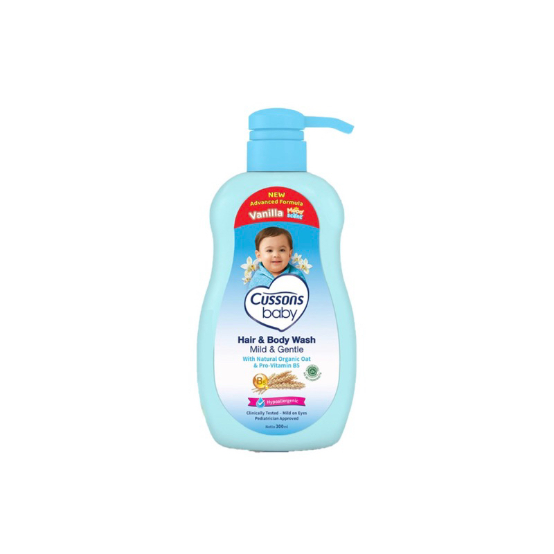 CUSSONS BABY HAIR & BODY WASH MILD & GENTLE 300ML