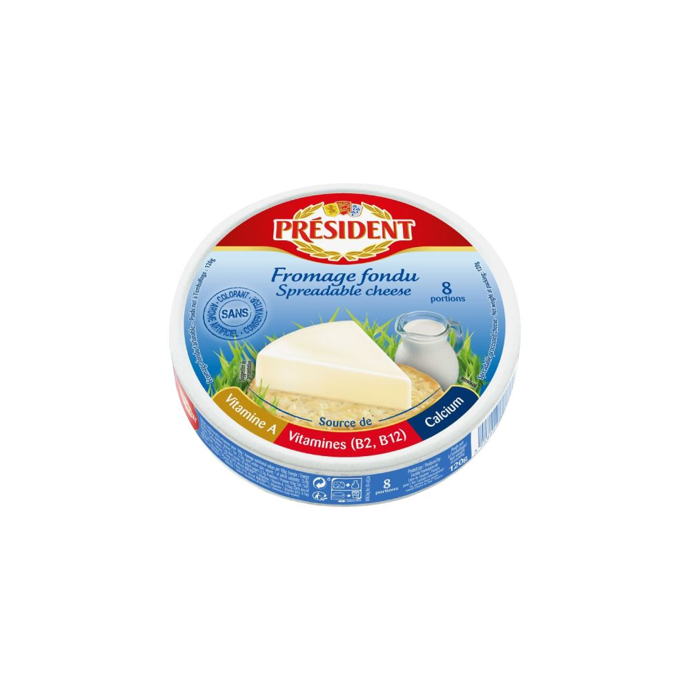 PRESIDENT SPREADABLE CHEESE 120G