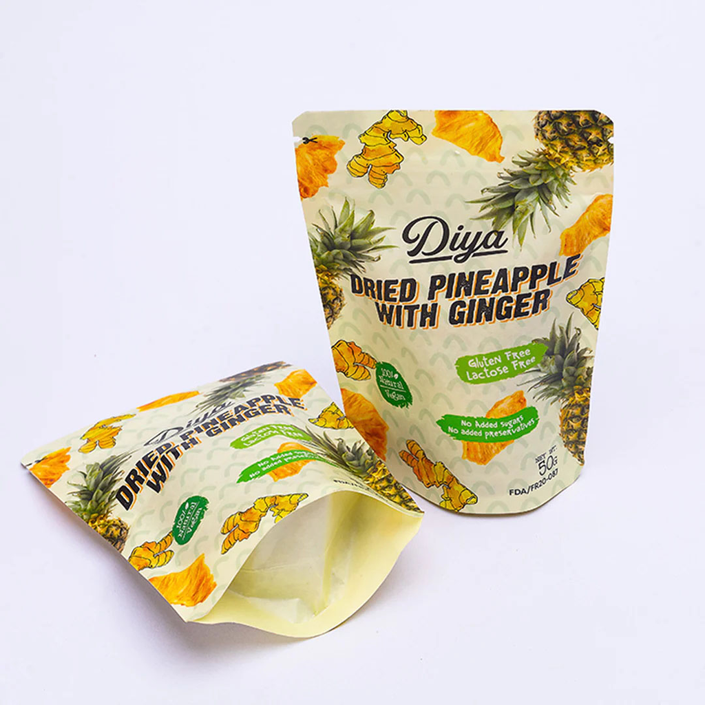 DIYA DRIED PINEAPPLE WITH GINGER CHIPS 100G