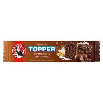 BAKERS TOPPER CREAM BISCUITS CHOCOLATE 125G
