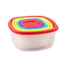 RAINBOW TRANSPARENT STORAGE BOWL 7 IN 1