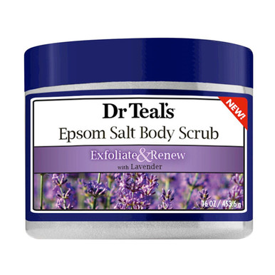 Dr TEAL'S EPSOM SALT BODY SCRUB EXFOLIATE & RENEW 454G