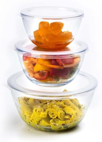 BOROSILICATE GLASS BOWL SET 3 SET PCS AG-3614
