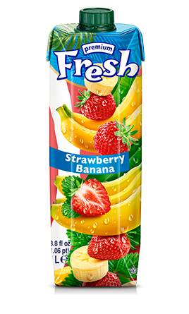 PREMIUM FRESH STRAWBERRY BANANA JUICE 1LT