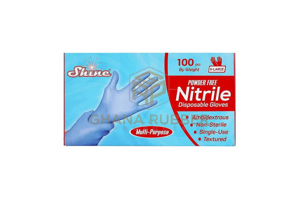 SHINE NITRILE GLOVES M/S-BLUE-100PCS